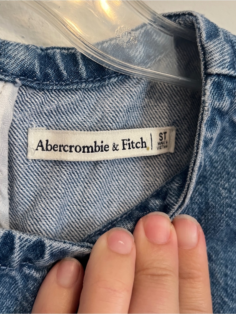Abercrombie & Fitch denim mini dress size small tall - Picture 4 of 8